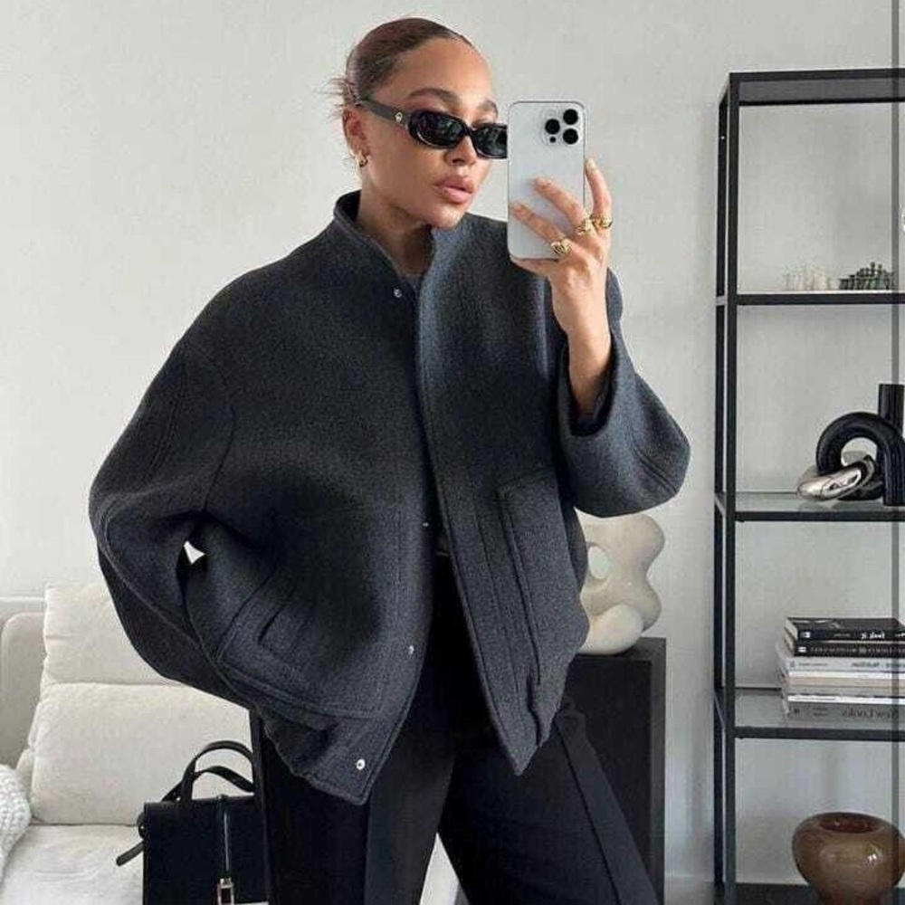 Zara Wool Bomber Jacket